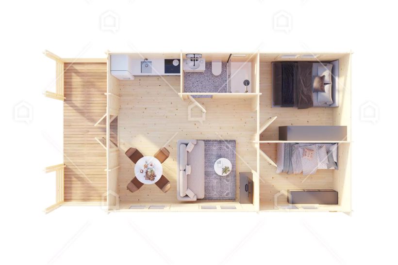 planta de la casa prefabricada