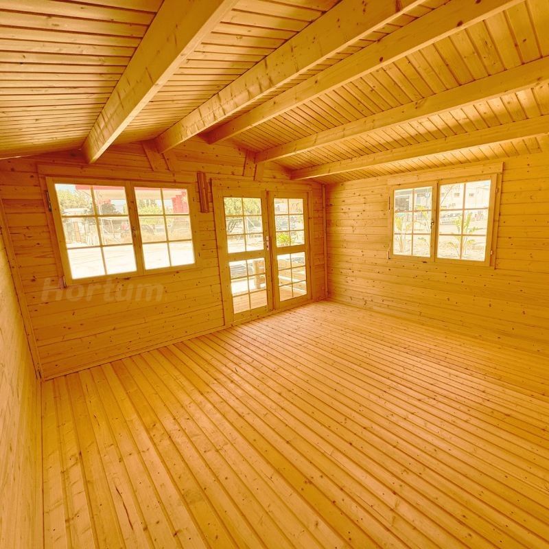 Interior de la casa prefabricada