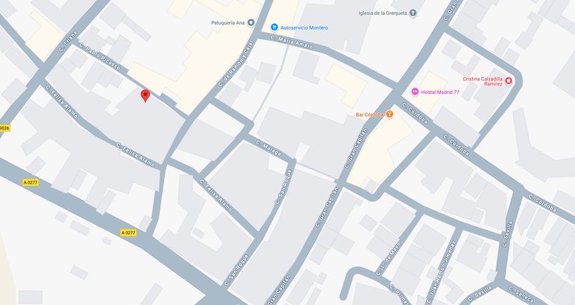 Localización de la vivienda en La Granjuela