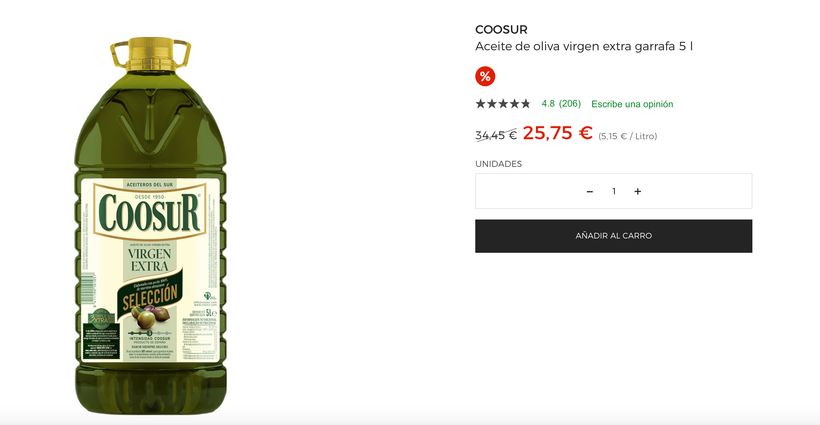 oferta aceite de oliva Coosur