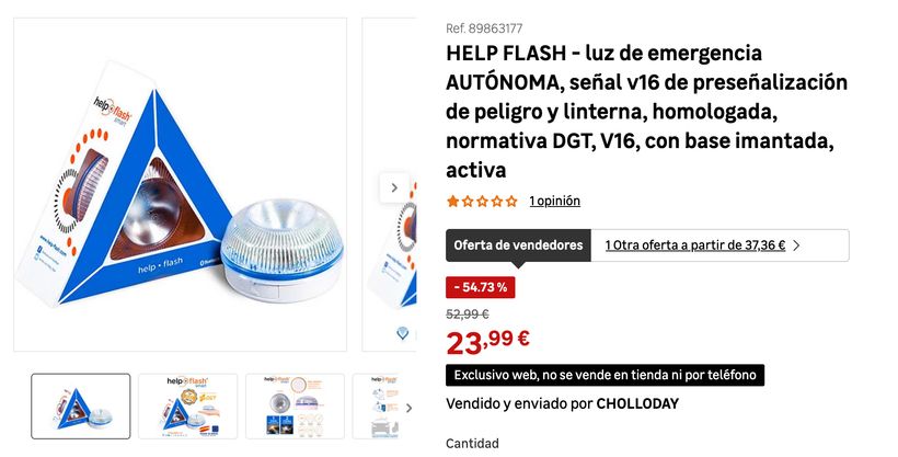 Luz V16 rebajada Leroy Merlin