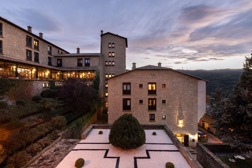 Vista de los jardines del parador
