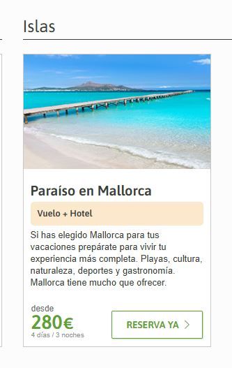 Captura de la oferta de El Corte Inglés