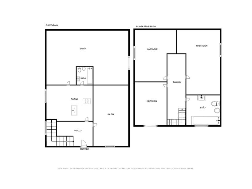 Plano de la casa en venta de BVVA