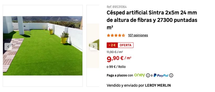 Césped artificial Leroy Merlin