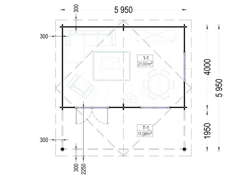 Distribución de la casa prefabricada