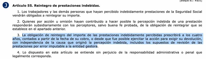 Artículo 55.3 de la Ley General de la Seguridad Social