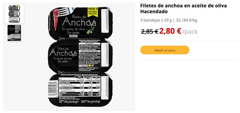 Anchoas Mercadona