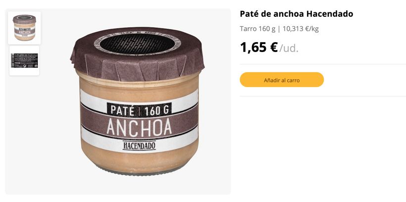 Pate de anchoa mercadona 