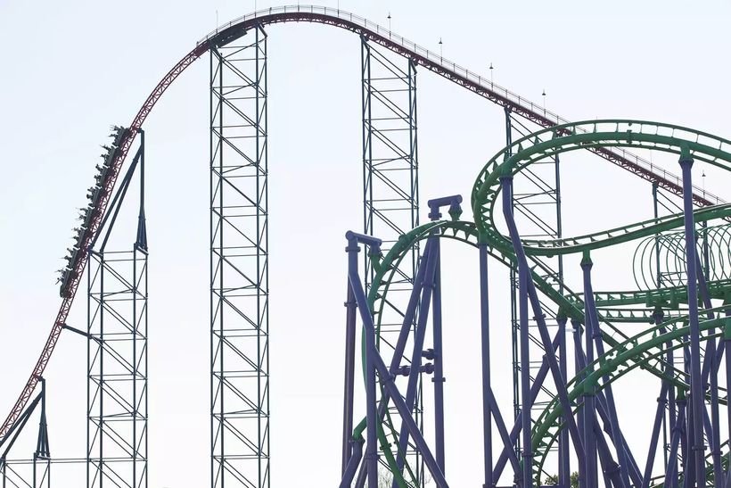 Montañas rusas en Six Flags America en Maryland
