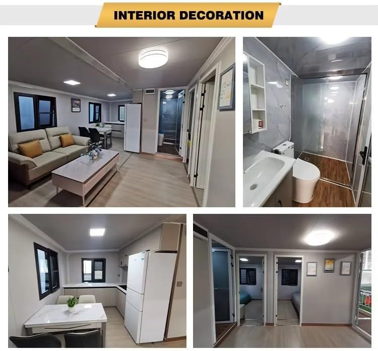 Interior de la casa prefabricada a la venta en Amazon