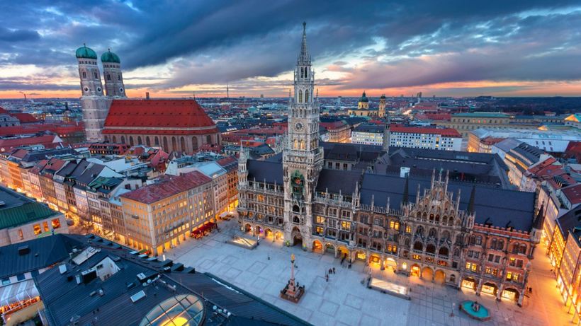 Paisaje de Munich, Alemania