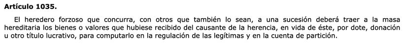 artículo 1035 del Código Civil