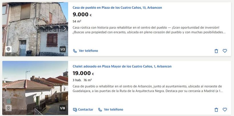 captura casas en venta arbancon idealista