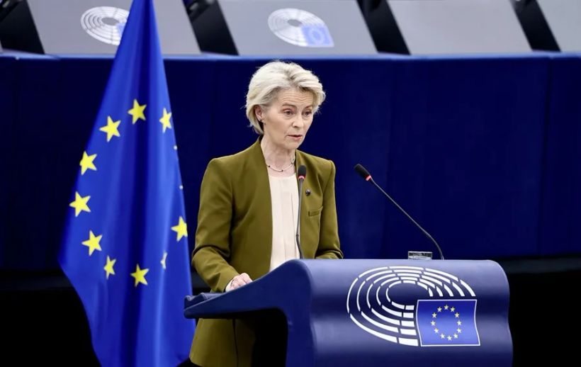 la presidenta de la UE en el parlamento europeo