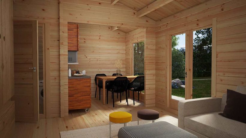 Interior de la casa prefabricada | Casetas de Jardín 24