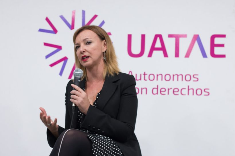 la secretaria general de Uatae María José Landaburu en un evento