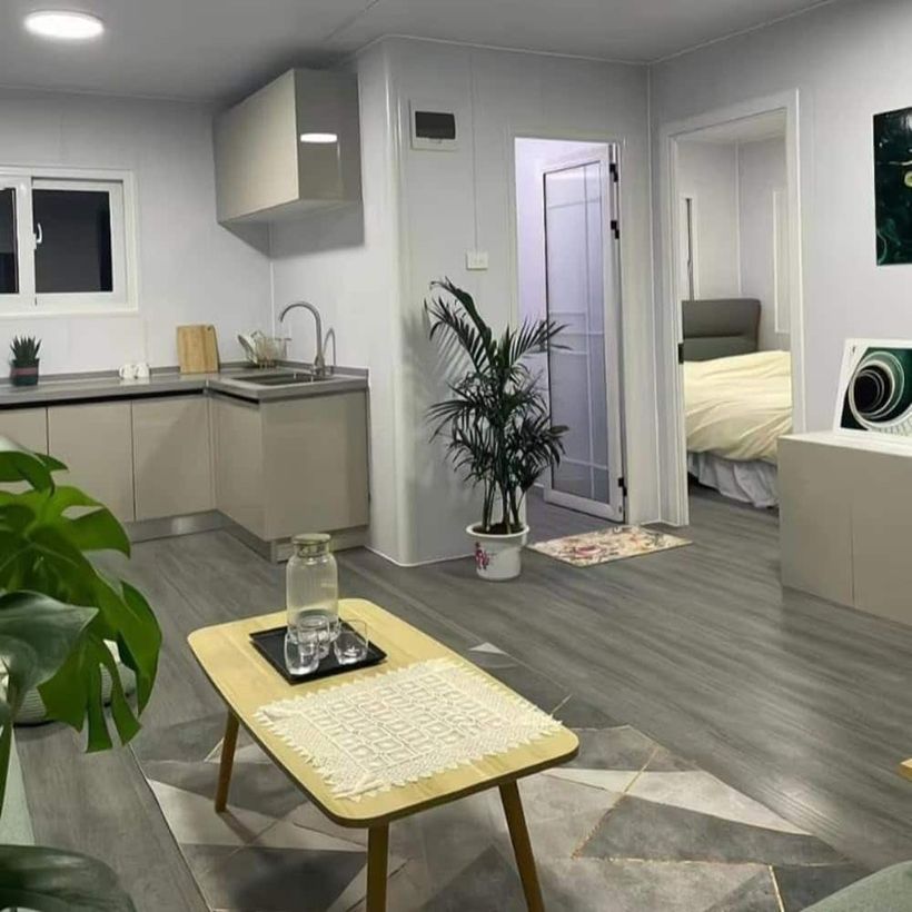 Interior de la vivienda prefabricada