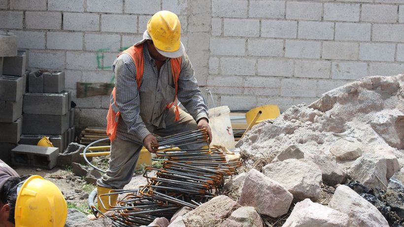 Albañil trabajando