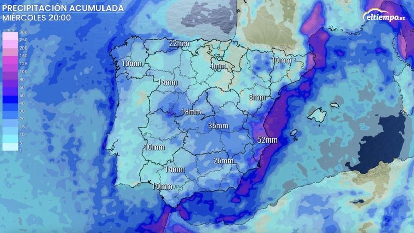 mapa isobarico del tiempo y las precipitaciones