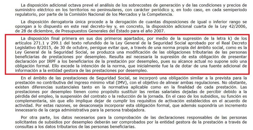 captura del artículo del boe