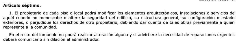 Artículo 7.1 LPH | BOE