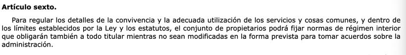 Artículo 6 LPH | BOE