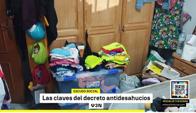 Imagen de una de las habitaciones del piso de José. 'Antena 3 Noticias'.