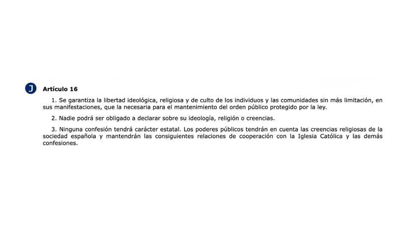 articulo 16 consitución española