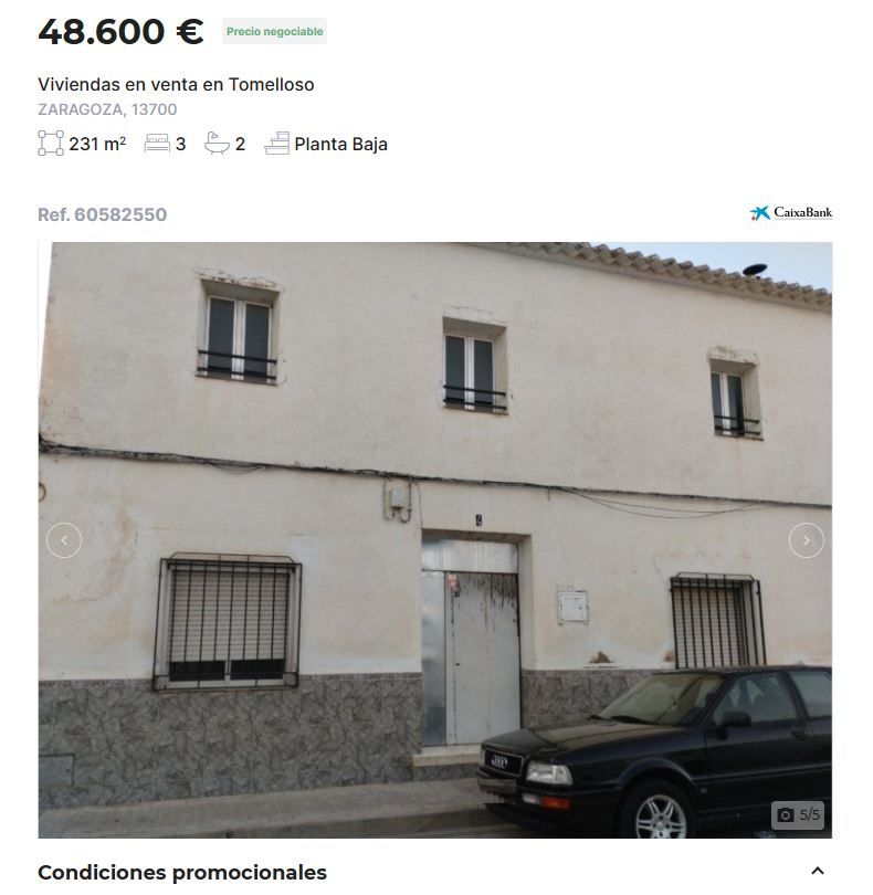 anuncio de la casa en tomelloso