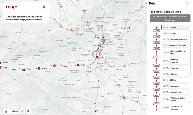 ejemplo visor web renfe tiempo real