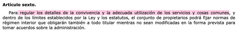 Artículo 6 LPH | BOE