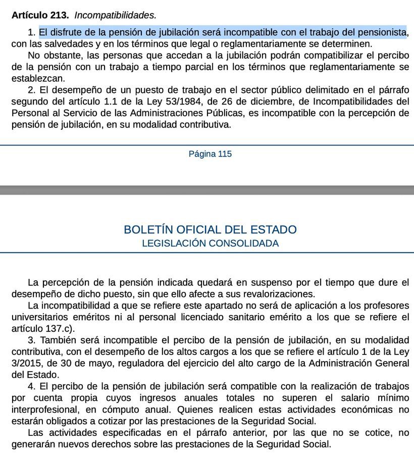 Artículo 213 de la Ley General de la Seguridad Social | BOE