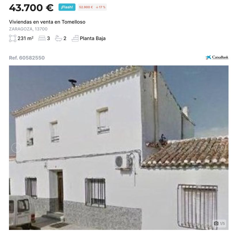 Anuncio de la vivienda en venta de CaixaBank
