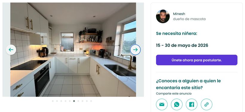 Captura de Pantalla del anuncio- TrustedHousesitters