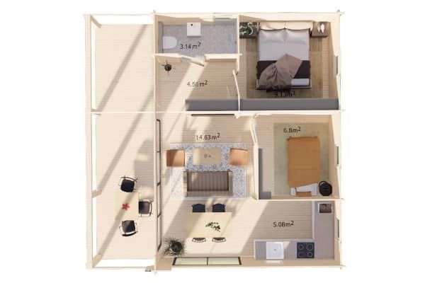 Plano del interior de la casa Duero