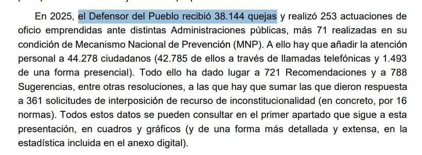 Informe del Defensor del Pueblo