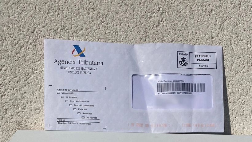 una carta de hacienda