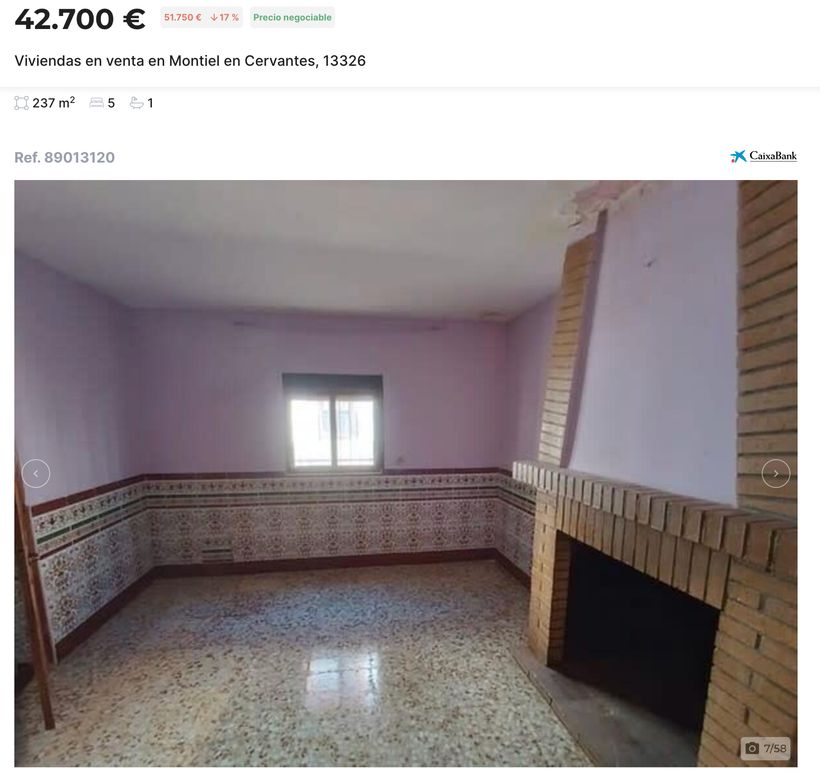 Anuncio de la vivienda en venta de CaixaBank
