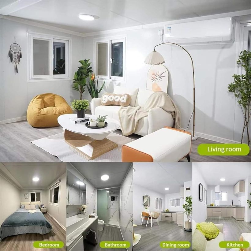 Ejemplos del interior de la casa prefabricada