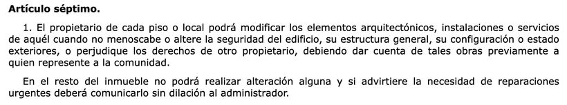 Artículo 7.1 LPH | BOE