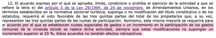 Artículo 17.12 LPH | BOE