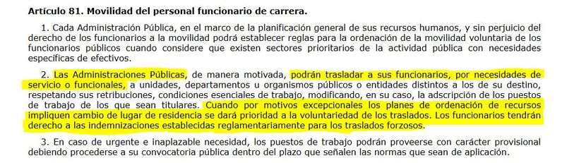 captura del Artículo 81.2 del TREBEP (Texto Refundido de la Ley del Estatuto Básico del Empleado Público)