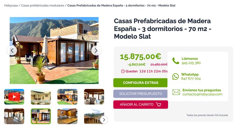Anuncio de la casa prefabricada