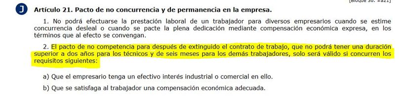 captura del articulo 21 del estatuto de los trabajadores