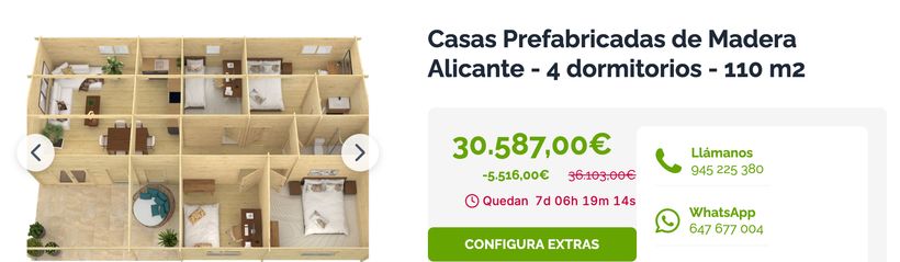 Anuncio de la casa prefabricada