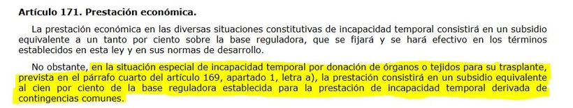 artículo 171 de la Ley General de la Seguridad Social