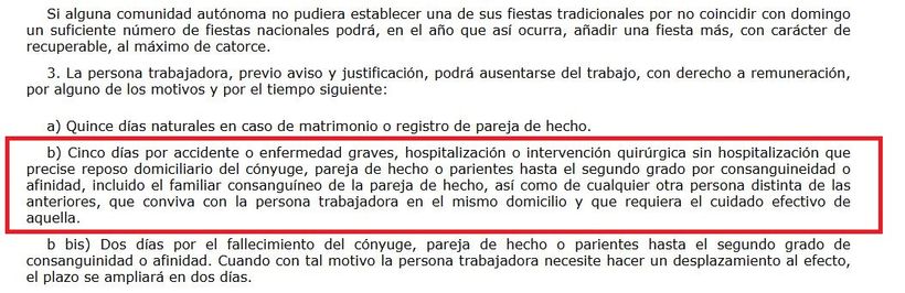 captura del artículo 37.3.b del Estatuto de los Trabajadores