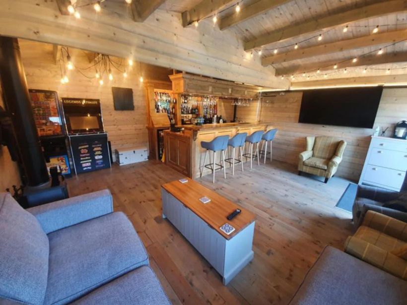 Interior de la casa prefabricada