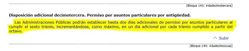captura de la disposición de la Ley del Estatuto del Empleado Público